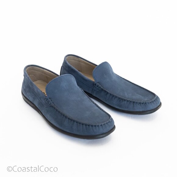 ECCO Men's Classic Moc 2.0 Driving Shoes Blue Leather Loafers Size 41 (US 7–7.5) - Picture 4 of 12
